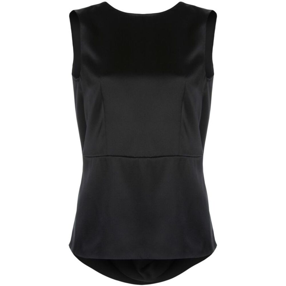 Adam Lippes Womens Black Crew Neck Tank Top Size: 6